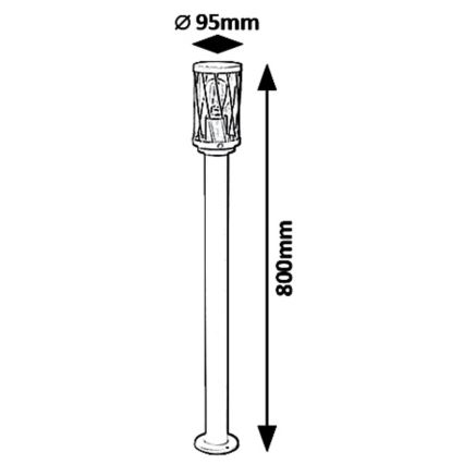 Rabalux 8890 - Buitenlamp BUDAPEST 1xE27/40W/230V IP44