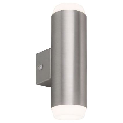 Rabalux - LED Wandlamp voor buiten 2xLED/4W/230V saténový mat chroom IP44