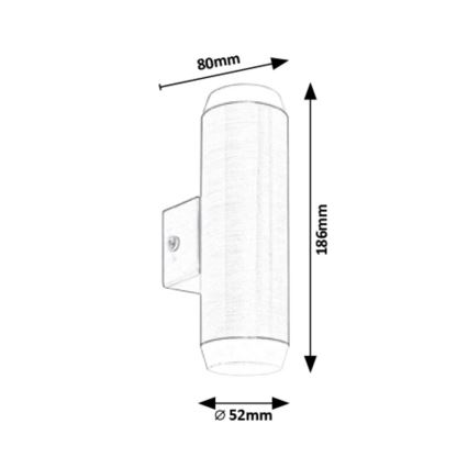 Rabalux - LED Wandlamp voor buiten 2xLED/4W/230V IP44 brons