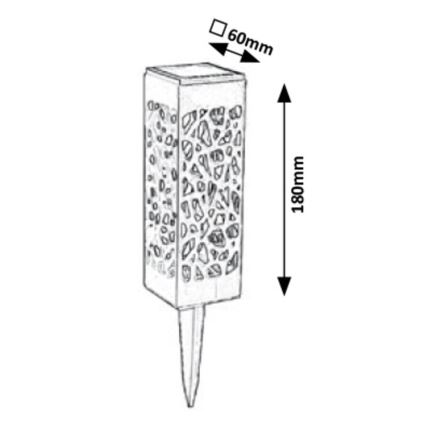 Rabalux - LED Solar buitenlamp LED/0,16W/1xAA IP24