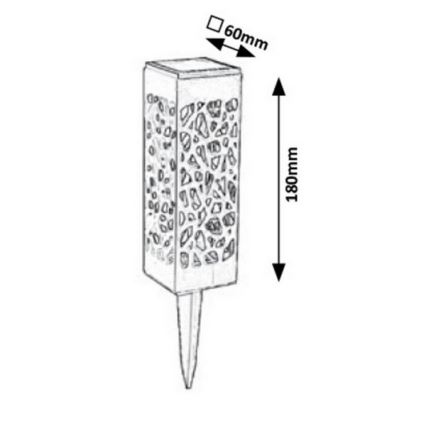 Rabalux - LED Solar buitenlamp LED/0,16W/1xAA IP24