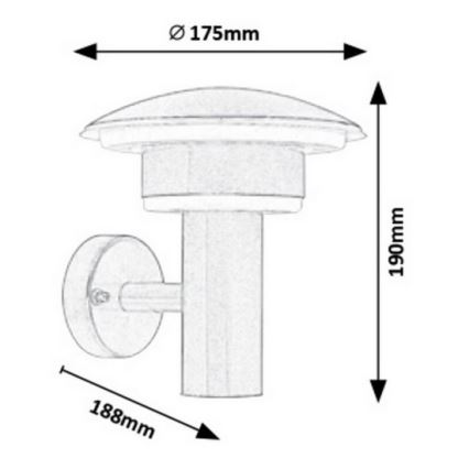 Rabalux - LED Wandlamp voor buiten LED/9W/230V IP44 1000lm 4000K