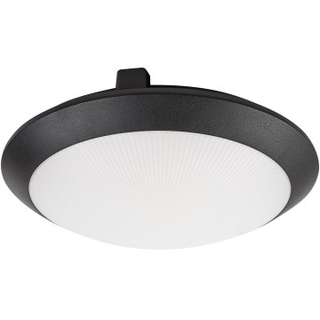 Rabalux - Buitenplafondlamp met bewegingssensor 1xE27/9W/230V IP65 Ø 30 cm zwart