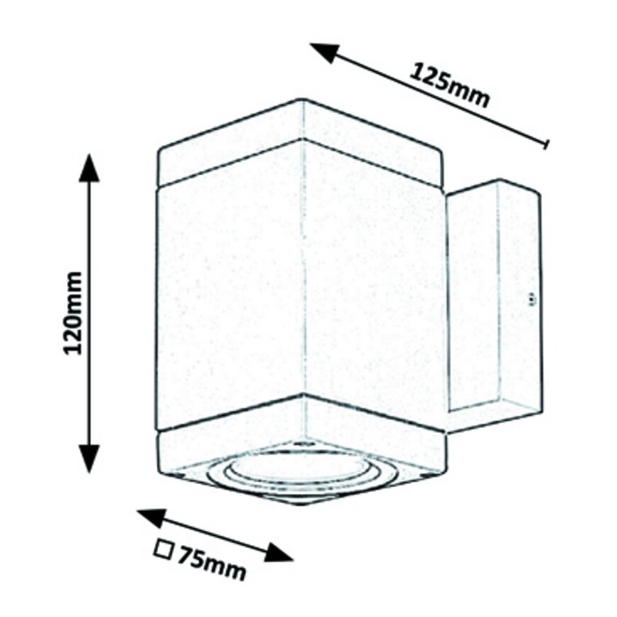 Rabalux - Buitenwandlamp 1x GU10 / 35W / 230V IP54