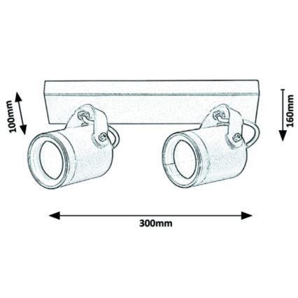 Rabalux - Buitenwandspot 2x GU10 / 35W / 230V IP44