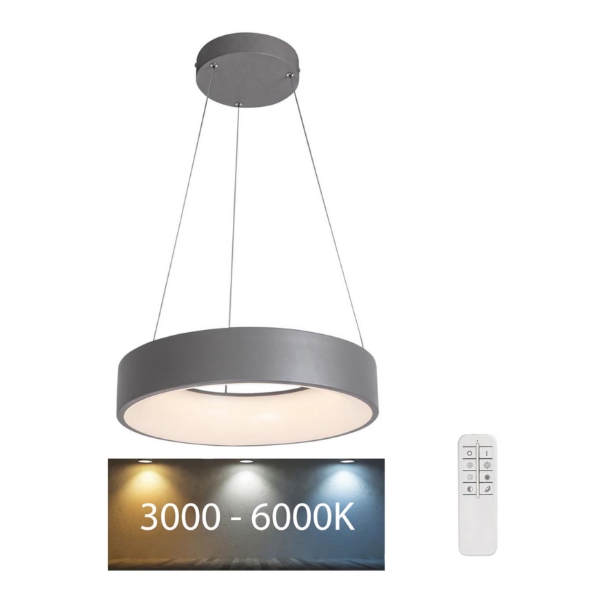 Rabalux - Dimbare LED Hanglamp aan een koord LED/24W/230V rond + afstandsbediening 3000-6000K
