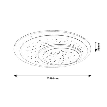 Rabalux - Dimbare LED Plafond Lamp LED/47W/230V + afstandsbediening 3000-6000K