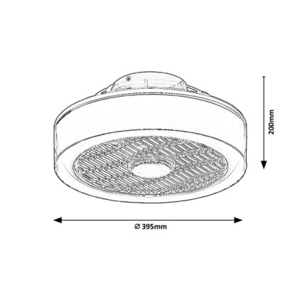 Rabalux - Dimbare LED Plafond Lamp met Ventilator LED/30W/230V + afstandsbediening 3000-6000K