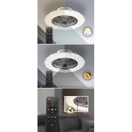 Rabalux - Dimbare LED Plafond Lamp met Ventilator LED/30W/230V + afstandsbediening 3000-6500K