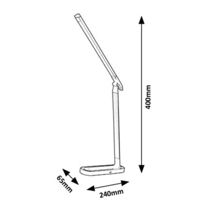 Rabalux - Dimbare LED Tafel Lamp met Touch Besturing LED/7W/230V zwart