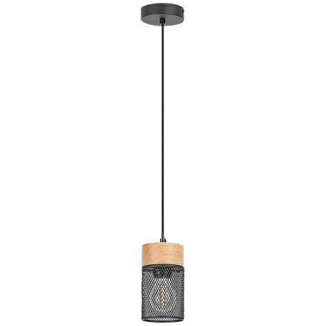 Rabalux - Hanglamp aan een koord 1xE27/25W/230V beuken