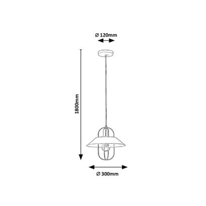 Rabalux - Hanglamp aan een koord 1xE27/40W/230V