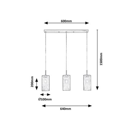 Rabalux - Hanglamp aan een koord 3xE14/25W/230V