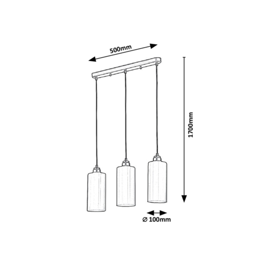 Rabalux - Hanglamp aan een koord 3xE27/40W/230V