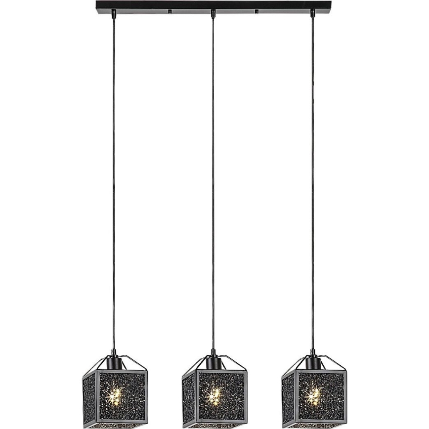 Rabalux - Hanglamp aan een koord 3xE27/40W/230V zwart