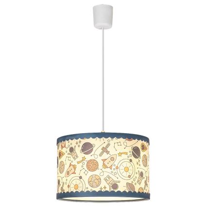 Rabalux - Kinder hanglamp aan een koord 1xE27/40W/230V blauw