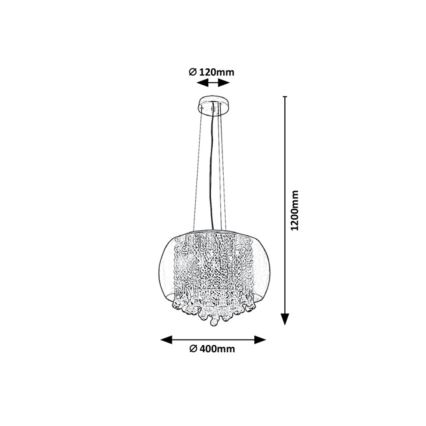 Rabalux - Kristallen Hanglamp aan een koord 6xG9/40W/230V