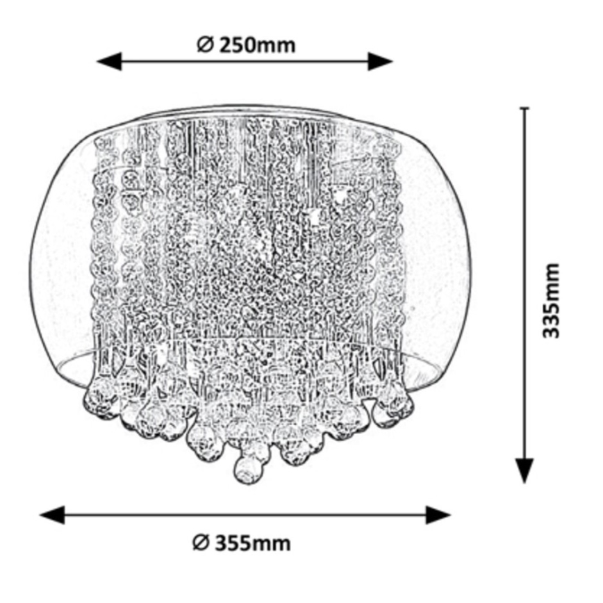 Rabalux - Kristallen plafondlamp 6xG9/40W/230V Ø 35,5 cm