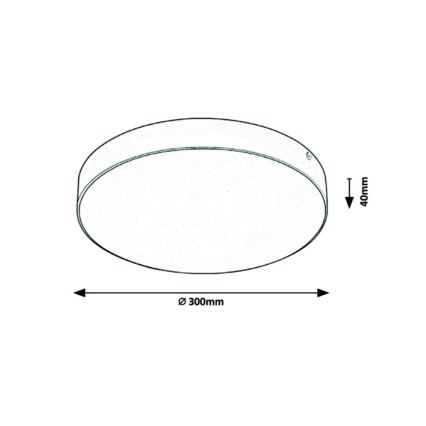 Rabalux - LED Badkamer plafondlamp LED/24W/230V 2800K/4000K/6000K IP44 zwart