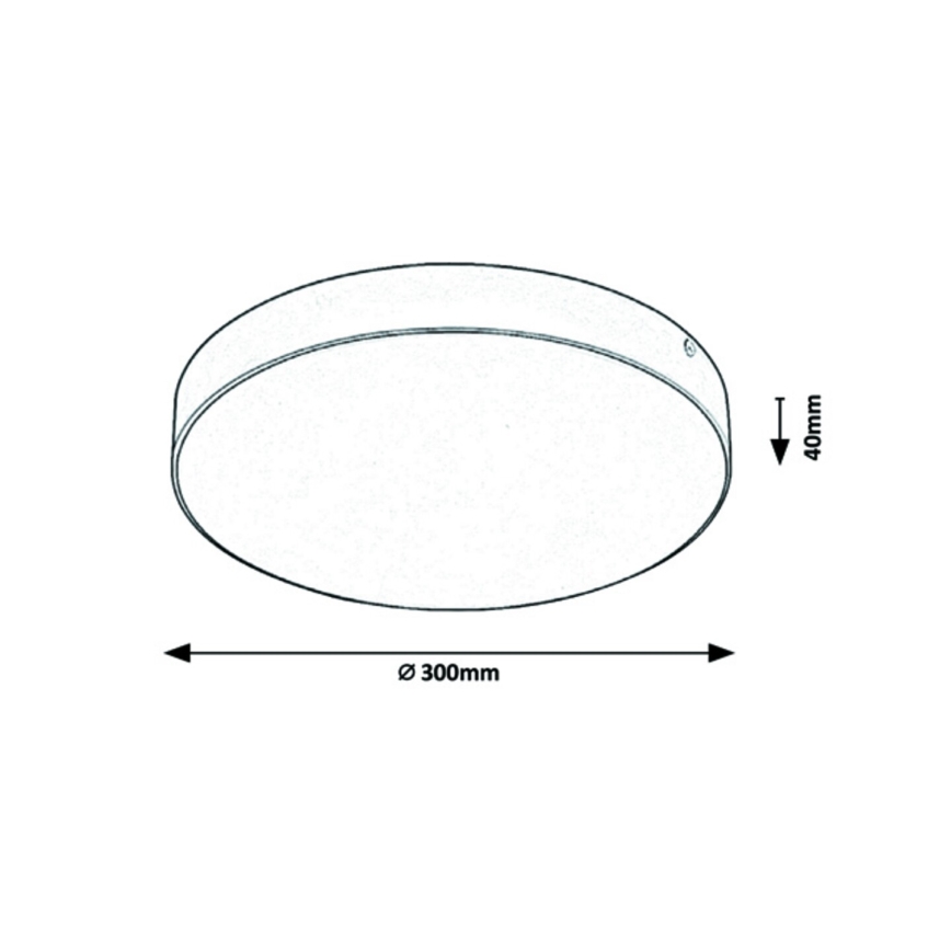 Rabalux - LED Badkamer plafondlamp LED/24W/230V 2800K/4000K/6000K IP44 zwart