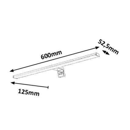 Rabalux - LED Badkamer spiegelverlichting LED / 12W / 230V IP44 60cm