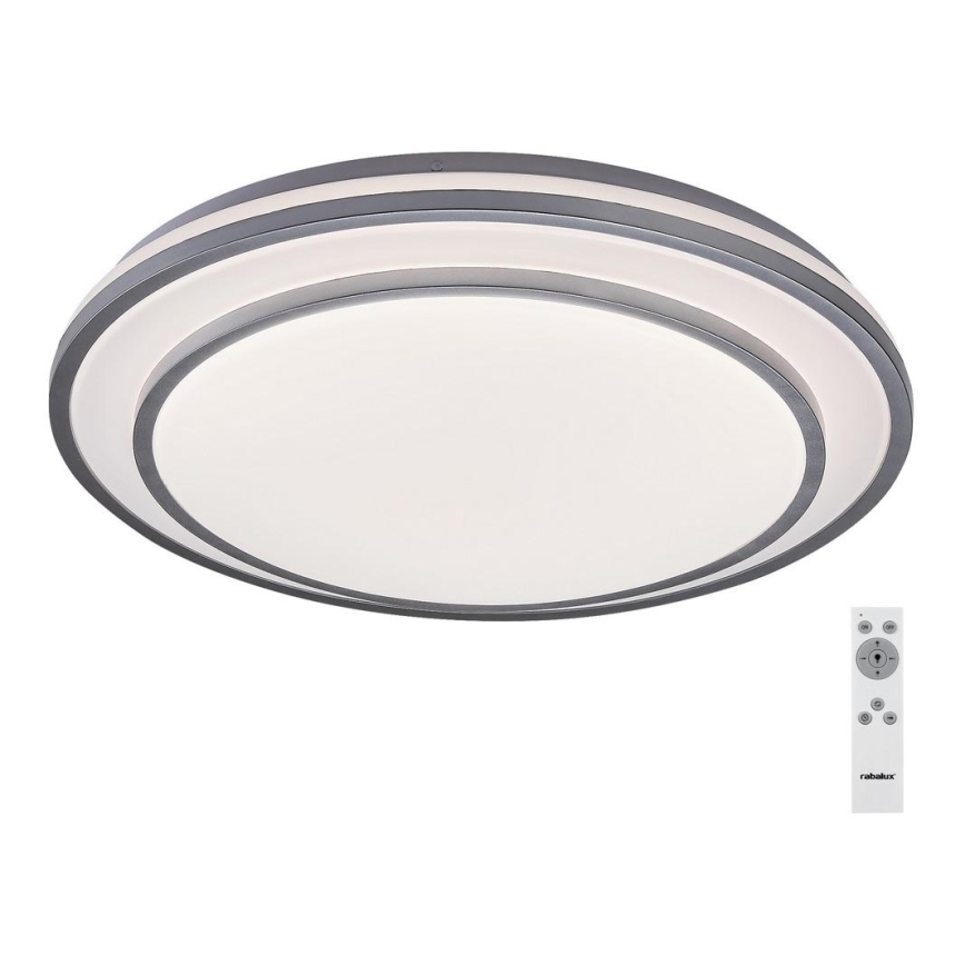 Rabalux - LED dimbare plafondlamp LED/40W/230V 3000-6500K zilver Ø 49 cm + afstandsbediening