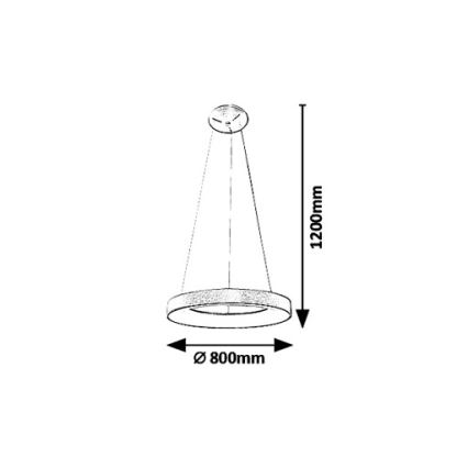 Rabalux - LED Hanglamp aan een koord CARMELLA LED/80W/230V diameter 80 cm