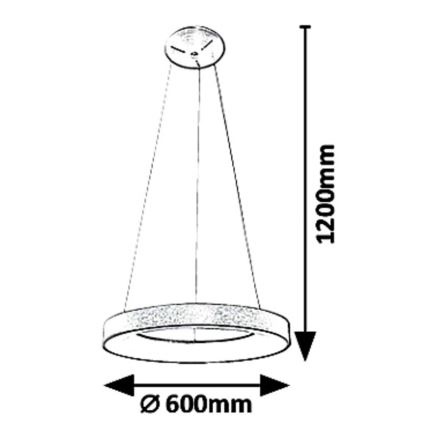 Rabalux - LED Hanglamp aan koord CARMELLA LED/50W/230V