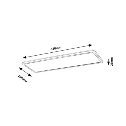 Rabalux - LED Paneel voor oppervlakte montage LED/22W/230V