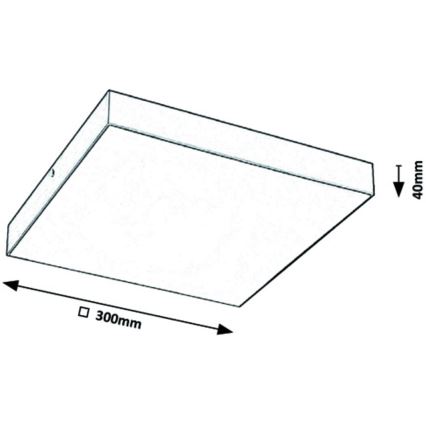 Rabalux - LED Plafond Lamp LED/24W/230V 3000-6000K IP44 zwart