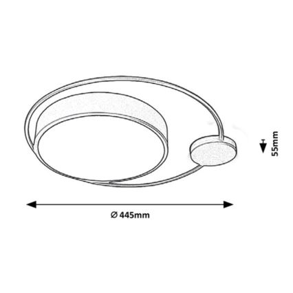 Rabalux - LED Plafondlamp 2xLED/28W/230V