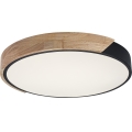 Rabalux - LED-plafondlamp LED/24W/230V 4000K zwart/eiken Ø 41 cm