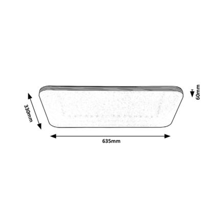 Rabalux - LED-plafondlamp LED/36W/230V 33x63,5 cm