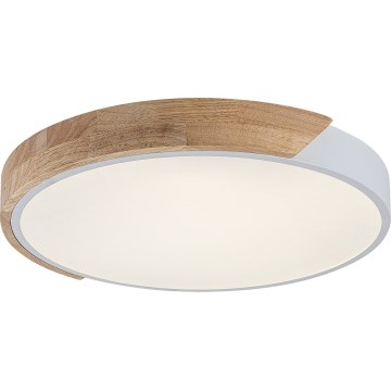 Rabalux - LED-plafondlamp LED/40W/230V 3000/4000/6500K wit/eiken Ø 61 cm
