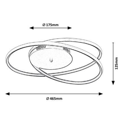 Rabalux - LED plafondlamp LED/40W/230V Ø 46,5 cm