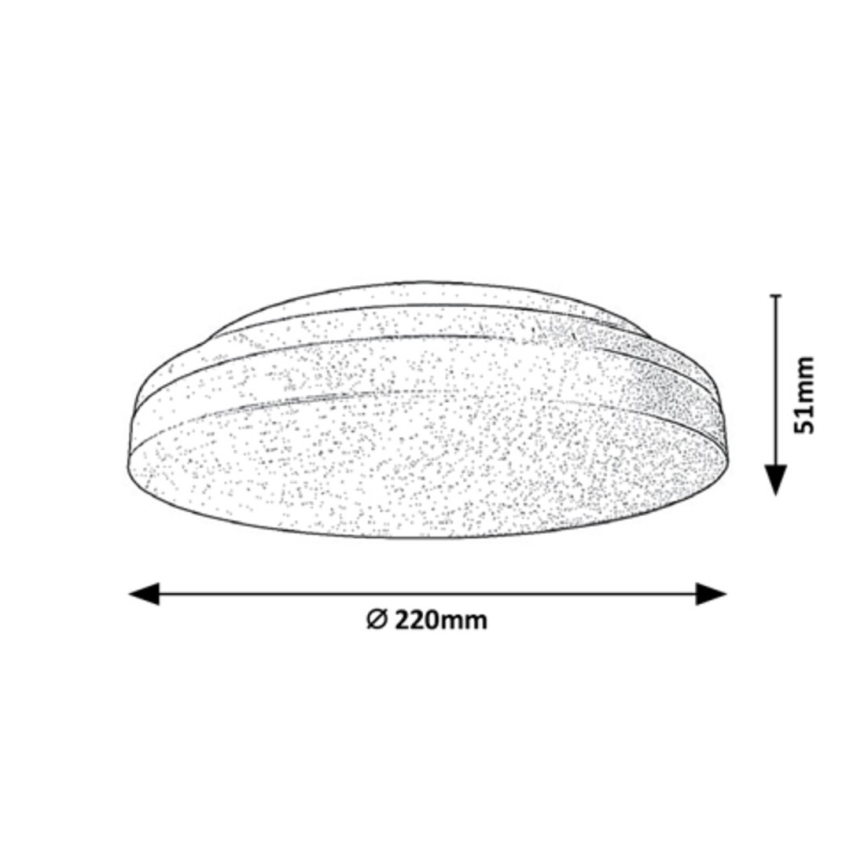 Rabalux - LED badkamer plafondlamp LED/18W/230V IP54 3000K/4000K/6000K Ø 22 cm