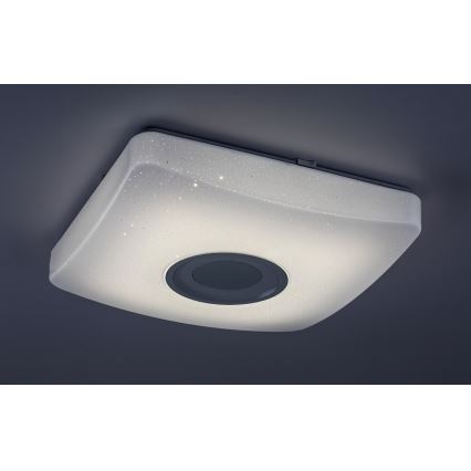 Rabalux - LED RGB dimbare plafondlamp met luidspreker LED/18W/230V 3000-6000K Bluetooth + afstandsbediening 36,5x36,5 cm