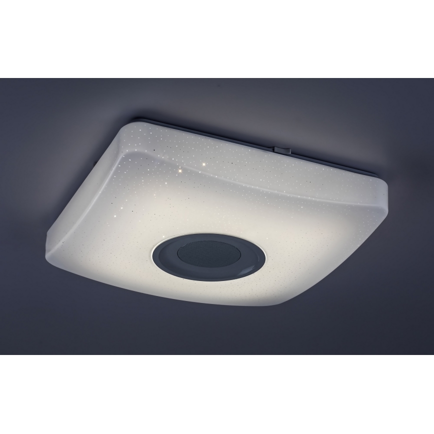 Rabalux - LED RGB dimbare plafondlamp met luidspreker LED/18W/230V 3000-6000K Bluetooth + afstandsbediening 36,5x36,5 cm