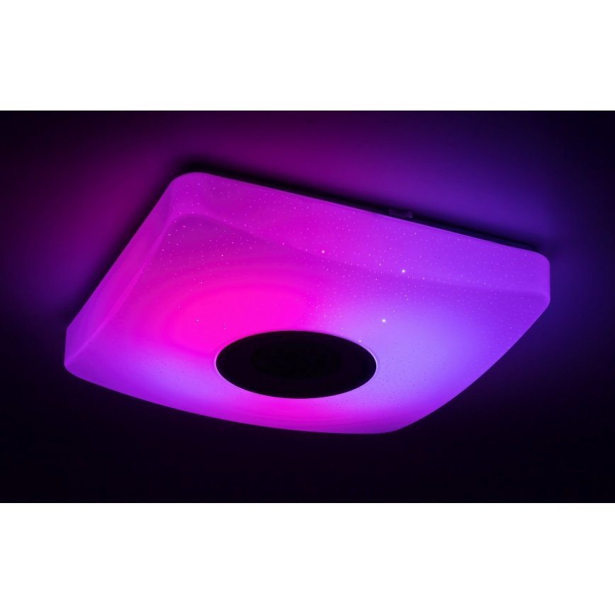 Rabalux - LED RGB dimbare plafondlamp met speaker LED/18W/230V 3000-6000K Bluetooth + afstandsbediening