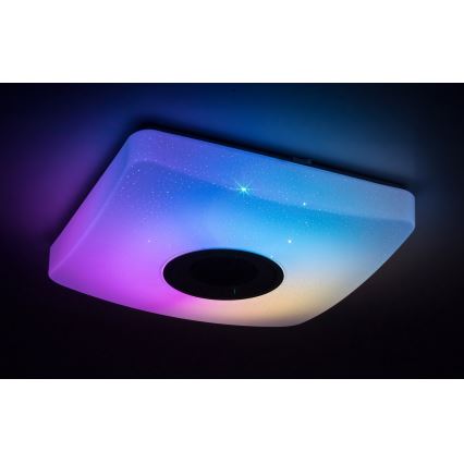 Rabalux - LED RGB dimbare plafondlamp met speaker LED/18W/230V 3000-6000K Bluetooth + afstandsbediening