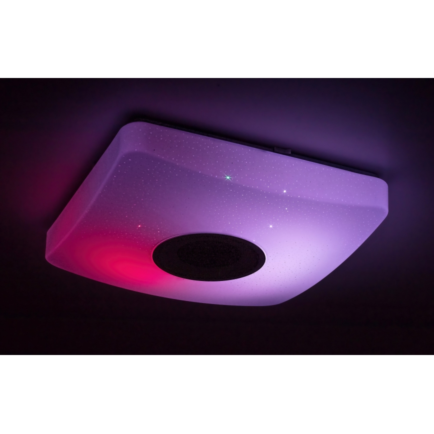Rabalux - LED RGB dimbare plafondlamp met speaker LED/18W/230V 3000-6000K Bluetooth + afstandsbediening