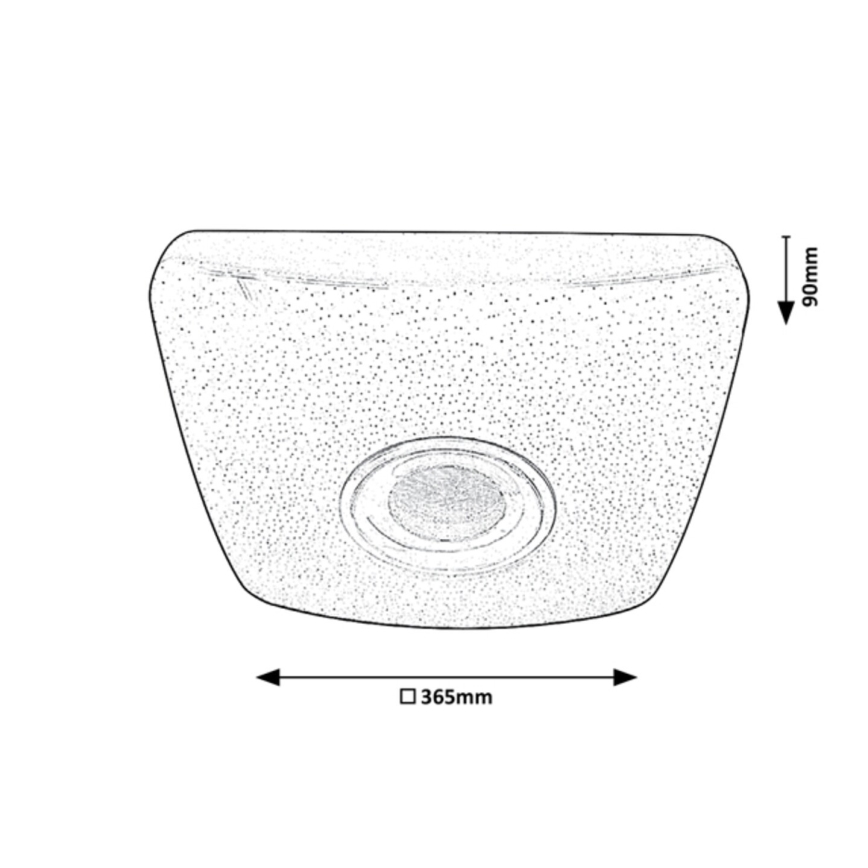 Rabalux - LED RGB dimbare plafondlamp met speaker LED/18W/230V 3000-6000K Bluetooth + afstandsbediening
