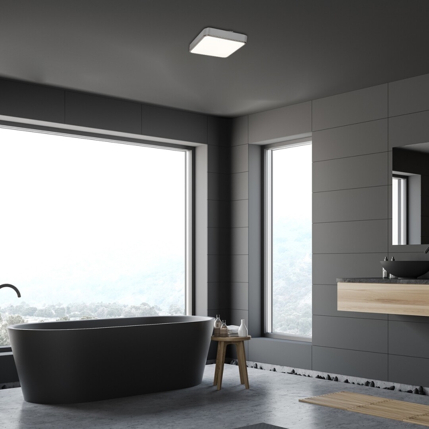 Rabalux - dimbare LED RGB plafondlamp voor de badkamer LED/22W/230V 3000-6000K IP44 + afstandsbediening 29x29 cm