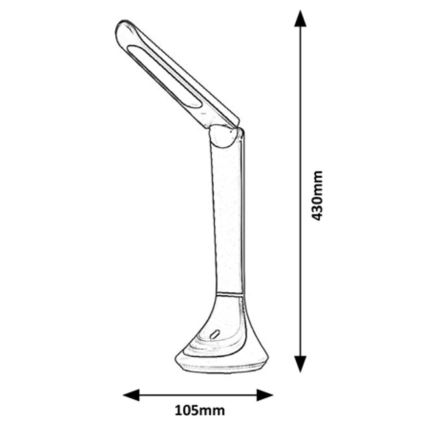 Rabalux - LED Tafel Lamp LED/5W/230V zwart