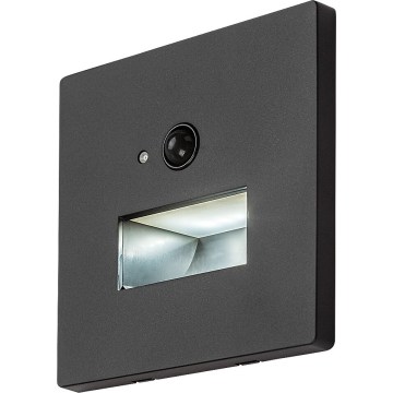 Rabalux - LED traplamp met bewegings- en schemersensor, LED/1W/230V, 3000/4500/6500K, zwart