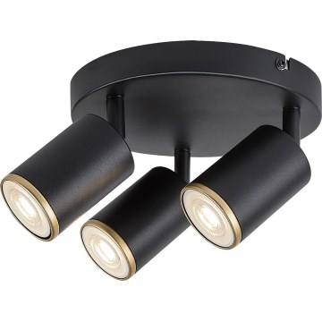 Rabalux - Plafondspot 3x GU10/15W/230V zwart