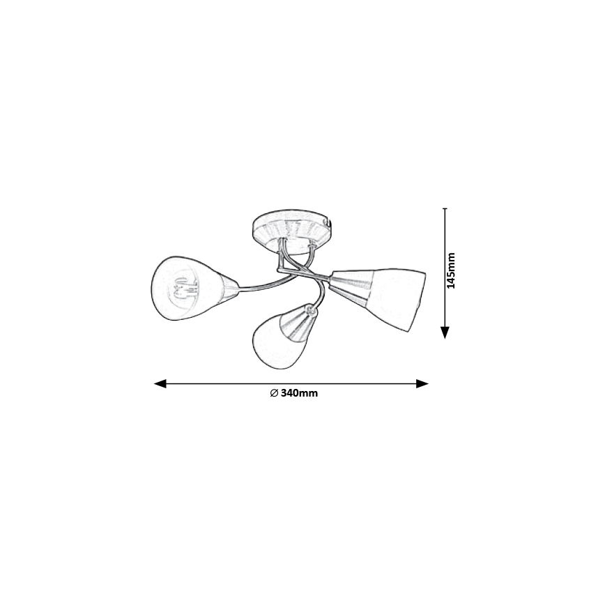 Rabalux - Plafondverlichting 3xE14/40W/230V