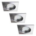 Rabalux - SET 3xLED badkamer-inbouwspot 1xGU10/3W/230V IP44