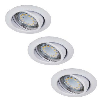 Rabalux - SET 3xLED Inbouwverlichting 3xGU10/3W/230V IP40