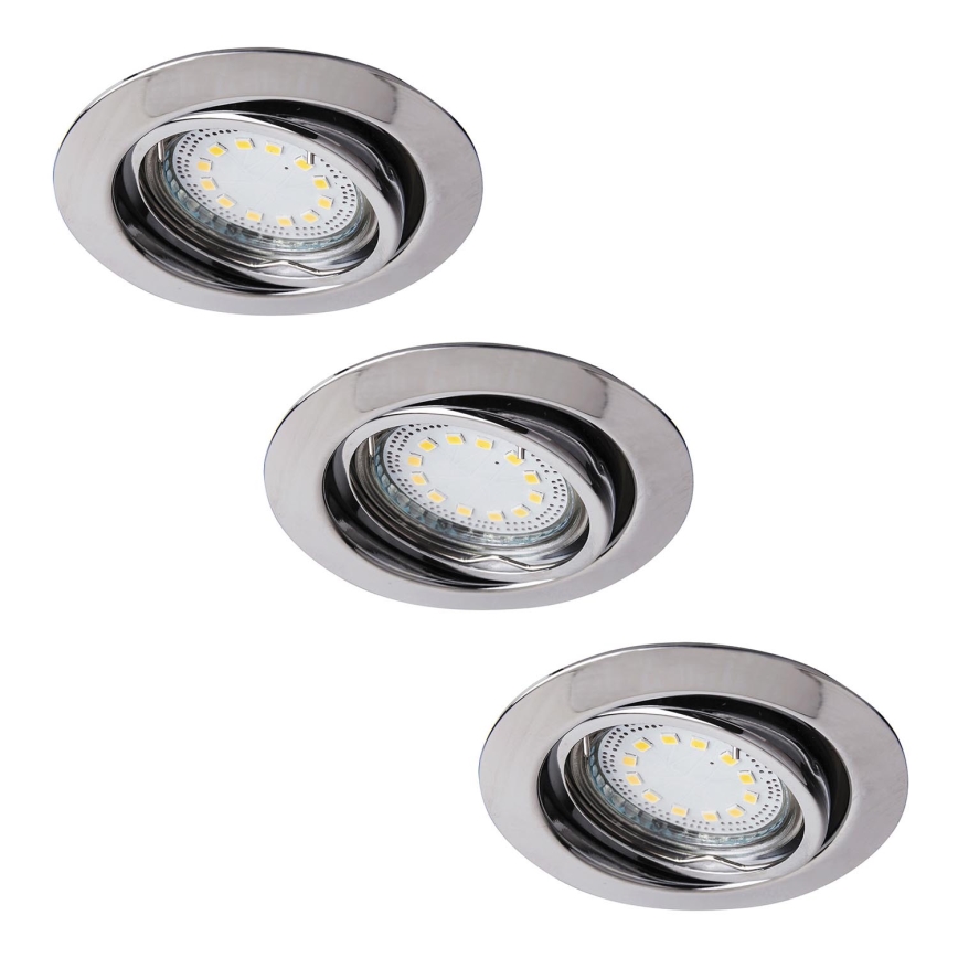 Rabalux - SET 3xLED Inbouwverlichting 3xGU10/3W/230V IP40